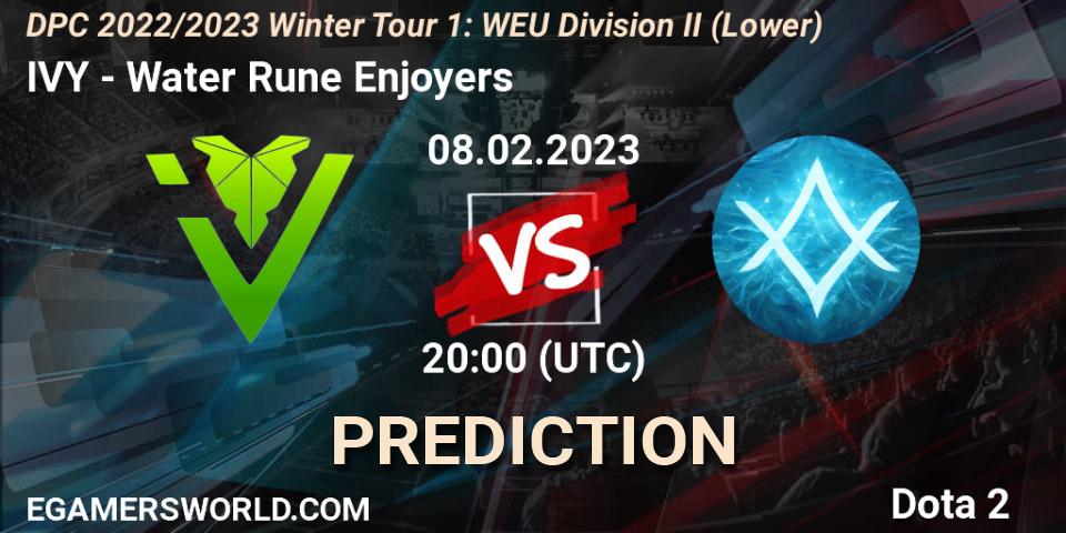 IVY - Water Rune Enjoyers: прогноз. 08.02.23, Dota 2, DPC 2022/2023 Winter Tour 1: WEU Division II (Lower)
