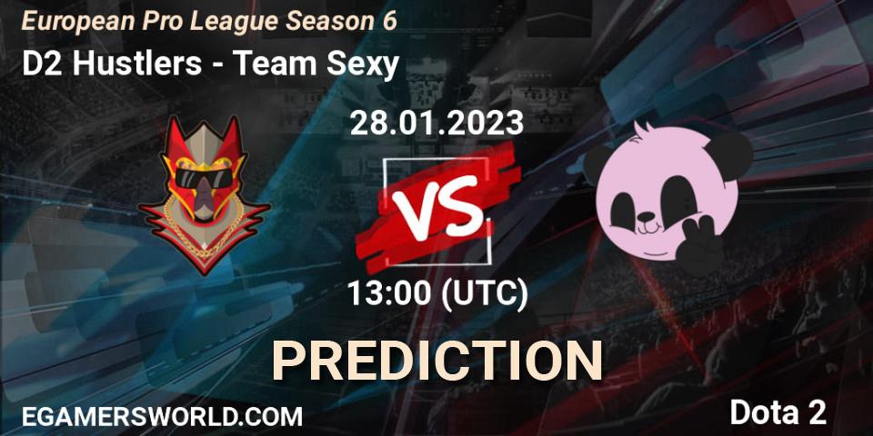 D2 Hustlers - Team Sexy: прогноз. 28.01.23, Dota 2, European Pro League Season 6