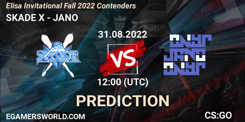SKADE X - JANO: прогноз. 31.08.2022 at 12:00, Counter-Strike (CS2), Elisa Invitational Fall 2022 Contenders