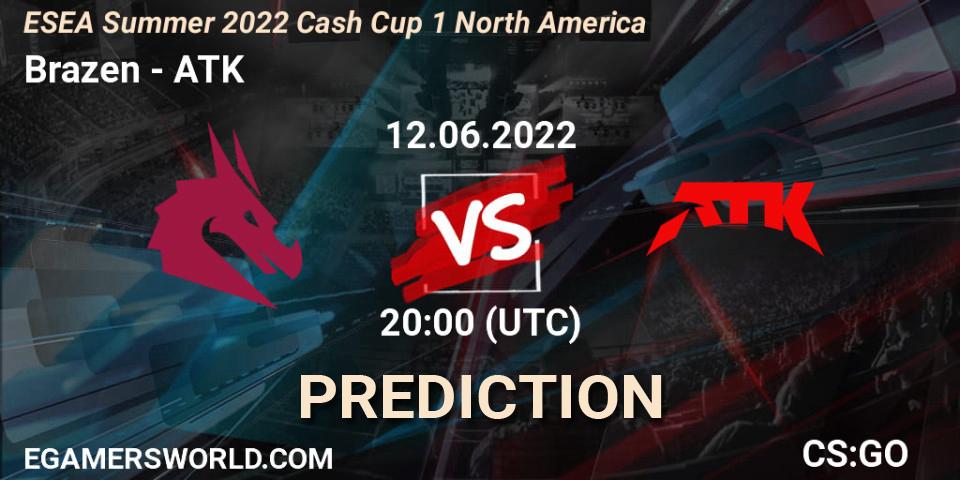 Brazen - ATK: прогноз. 12.06.2022 at 20:00, Counter-Strike (CS2), ESEA Cash Cup: North America - Summer 2022 #1