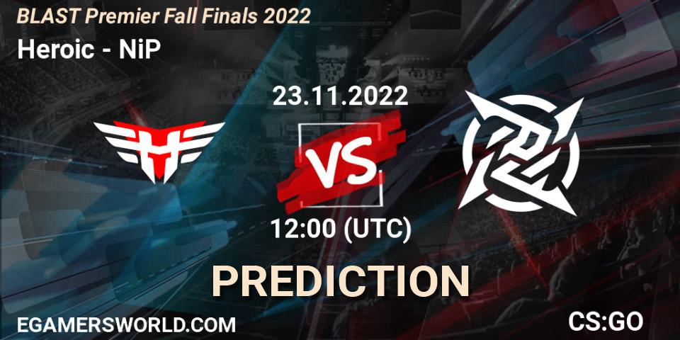 Heroic - NiP: прогноз. 23.11.22, CS2 (CS:GO), BLAST Premier Fall Finals 2022