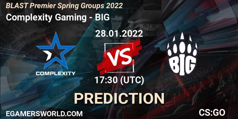 Complexity Gaming - BIG: прогноз. 28.01.22, CS2 (CS:GO), BLAST Premier Spring Groups 2022
