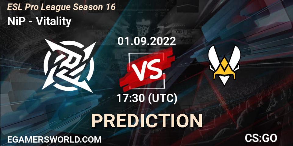 NiP - Vitality: прогноз. 01.09.2022 at 18:45, Counter-Strike (CS2), ESL Pro League Season 16