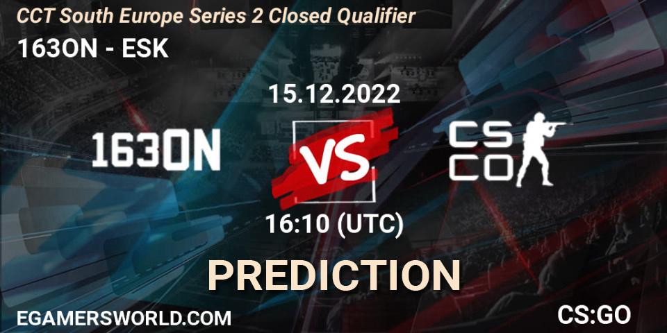 163ON - eSportsKosova: прогноз. 15.12.2022 at 16:10, Counter-Strike (CS2), CCT South Europe Series 2 Closed Qualifier