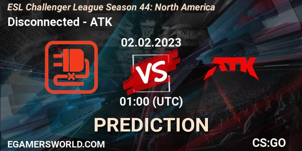 Disconnected - ATK: прогноз. 24.02.23, CS2 (CS:GO), ESL Challenger League Season 44: North America