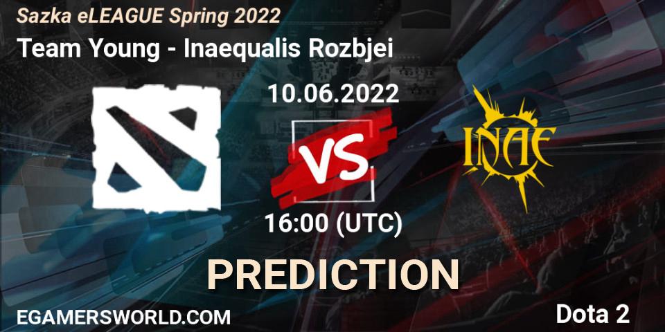 Team Young - Inaequalis Rozbíječi: прогноз. 10.06.2022 at 17:05, Dota 2, Sazka eLEAGUE Spring 2022