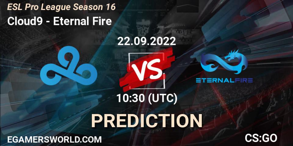 Cloud9 - Eternal Fire: прогноз. 22.09.22, CS2 (CS:GO), ESL Pro League Season 16