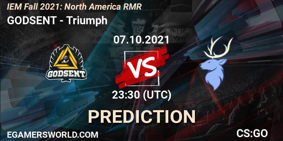 GODSENT - Triumph: прогноз. 07.10.21, CS2 (CS:GO), IEM Fall 2021: North America RMR