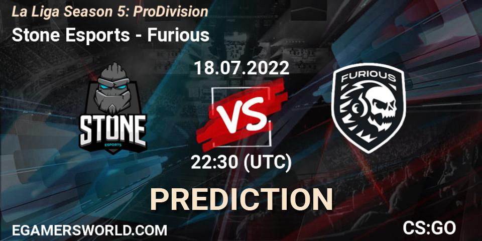 Stone Esports - Furious: прогноз. 18.07.2022 at 22:45, Counter-Strike (CS2), La Liga Season 5: Pro Division