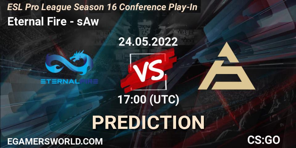 Eternal Fire - sAw: прогноз. 24.05.2022 at 16:00, Counter-Strike (CS2), ESL Pro League Season 16 Conference Play-In