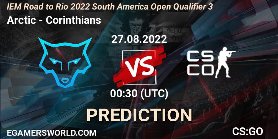 Arctic - Corinthians: прогноз. 27.08.2022 at 00:40, Counter-Strike (CS2), IEM Road to Rio 2022 South America Open Qualifier 3