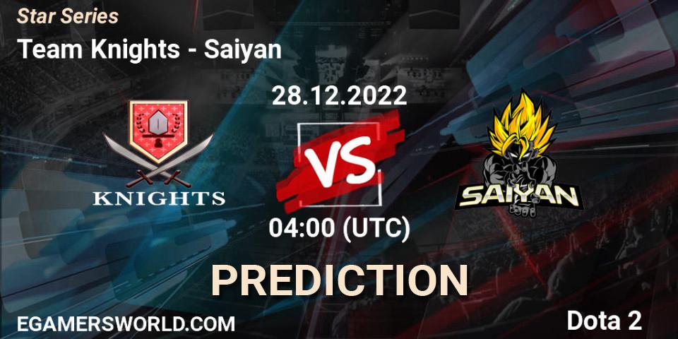 Team Knights - Saiyan: прогноз. 28.12.2022 at 04:10, Dota 2, Star Series