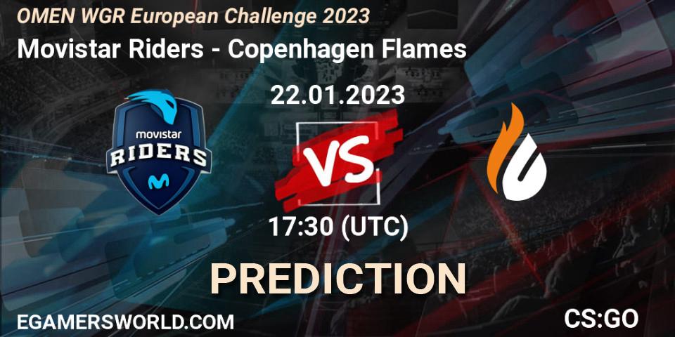 Movistar Riders - Copenhagen Flames: прогноз. 22.01.23, CS2 (CS:GO), OMEN WGR European Challenge 2023