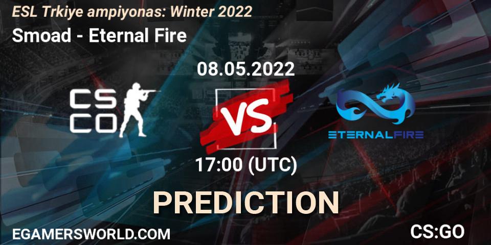 Smoad - Eternal Fire: прогноз. 08.05.2022 at 17:00, Counter-Strike (CS2), ESL Türkiye Şampiyonası: Winter 2022