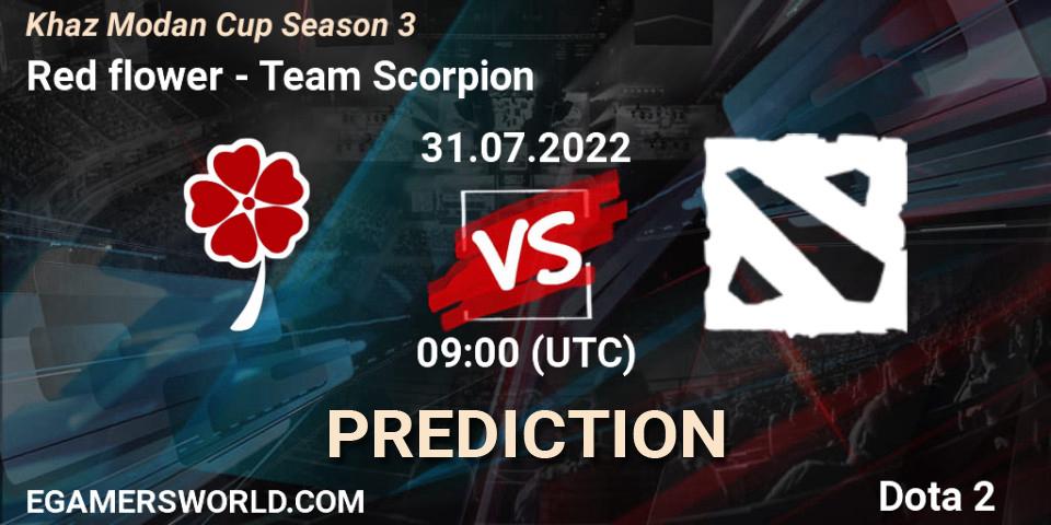 Red flower - Team Scorpion: прогноз. 31.07.2022 at 07:00, Dota 2, Khaz Modan Cup Season 3