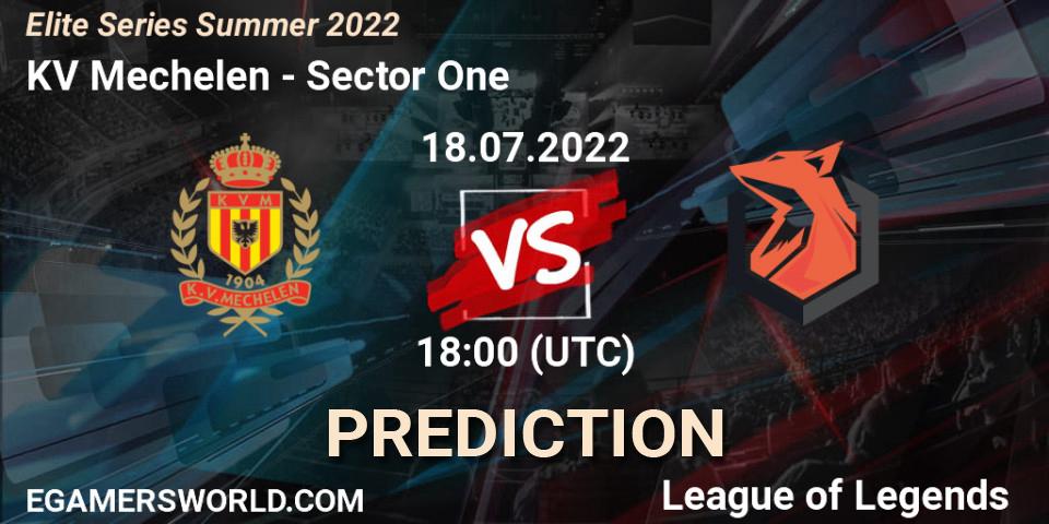KV Mechelen - Sector One: прогноз. 18.07.22, LoL, Elite Series Summer 2022