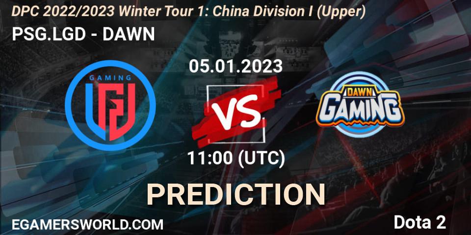 PSG.LGD - DAWN: прогноз. 05.01.2023 at 11:00, Dota 2, DPC 2022/2023 Winter Tour 1: CN Division I (Upper)
