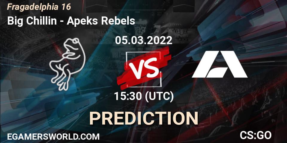 Big Chillin - Apeks Rebels: прогноз. 05.03.2022 at 15:55, Counter-Strike (CS2), Fragadelphia 16