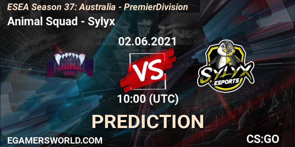 Animal Squad - Sylyx: прогноз. 02.06.2021 at 10:00, Counter-Strike (CS2), ESEA Season 37: Australia - Premier Division