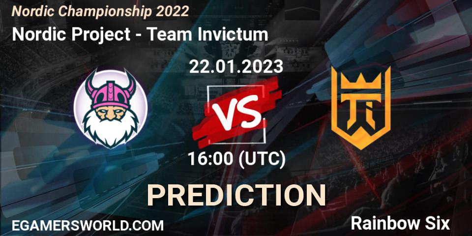 Nordic Project - Team Invictum: прогноз. 22.01.2023 at 16:00, Rainbow Six, Nordic Championship 2022