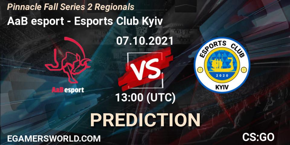 AaB esport - Esports Club Kyiv: прогноз. 07.10.2021 at 13:05, Counter-Strike (CS2), Pinnacle Fall Series 2 Regionals
