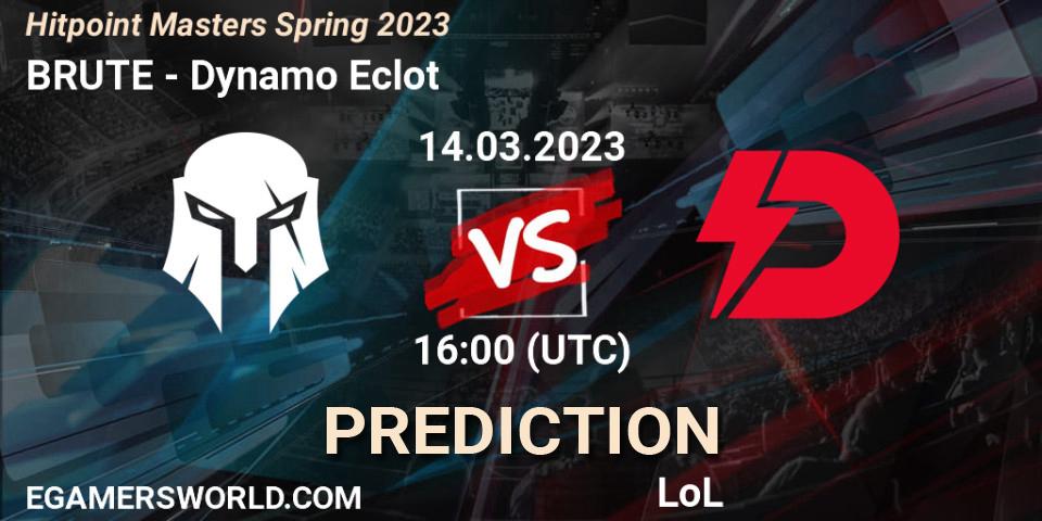 BRUTE - Dynamo Eclot: прогноз. 17.02.23, LoL, Hitpoint Masters Spring 2023