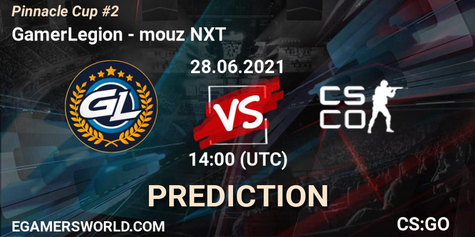 GamerLegion - mouz NXT: прогноз. 28.06.2021 at 14:00, Counter-Strike (CS2), Pinnacle Cup #2