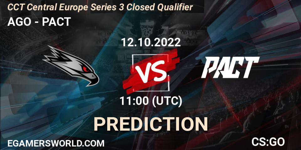 AGO - PACT: прогноз. 12.10.22, CS2 (CS:GO), CCT Central Europe Series 3 Closed Qualifier