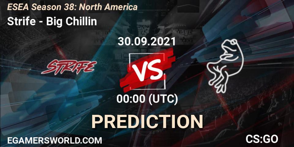 Strife - Big Chillin: прогноз. 30.09.2021 at 00:00, Counter-Strike (CS2), ESEA Season 38: North America 