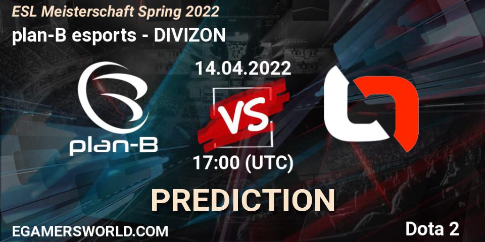 plan-B esports - DIVIZON: прогноз. 14.04.2022 at 17:00, Dota 2, ESL Meisterschaft Spring 2022