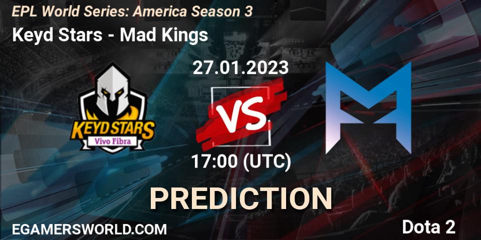 Keyd Stars - Mad Kings: прогноз. 27.01.2023 at 20:00, Dota 2, EPL World Series: America Season 3