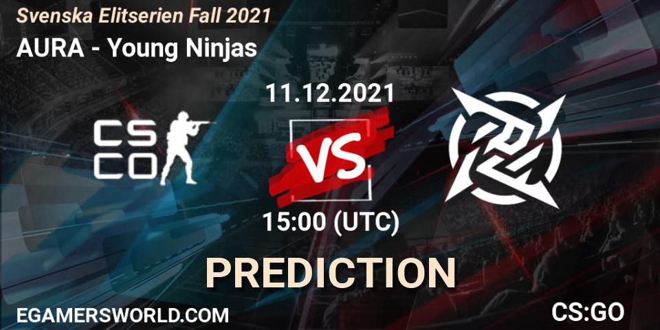 AURA - Young Ninjas: прогноз. 11.12.2021 at 15:30, Counter-Strike (CS2), Svenska Elitserien Fall 2021
