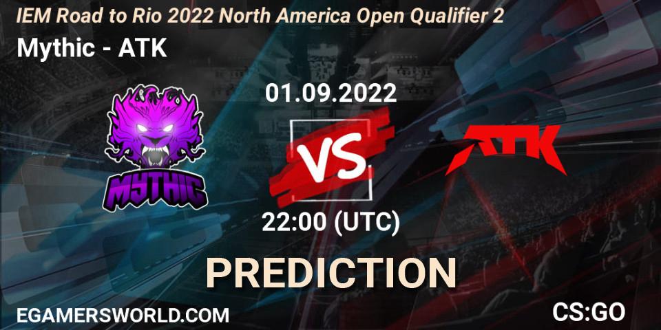 Mythic - ATK: прогноз. 01.09.22, CS2 (CS:GO), IEM Road to Rio 2022 North America Open Qualifier 2