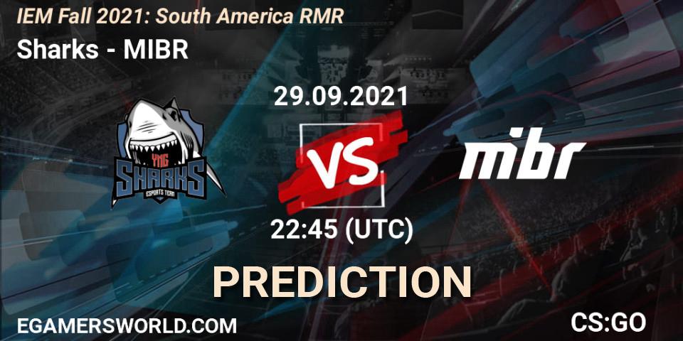 Sharks - MIBR: прогноз. 29.09.2021 at 23:00, Counter-Strike (CS2), IEM Fall 2021: South America RMR