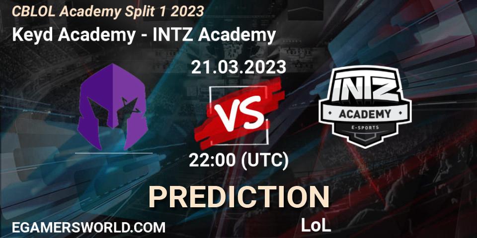 Keyd Academy - INTZ Academy: прогноз. 21.03.2023 at 22:00, LoL, CBLOL Academy Split 1 2023