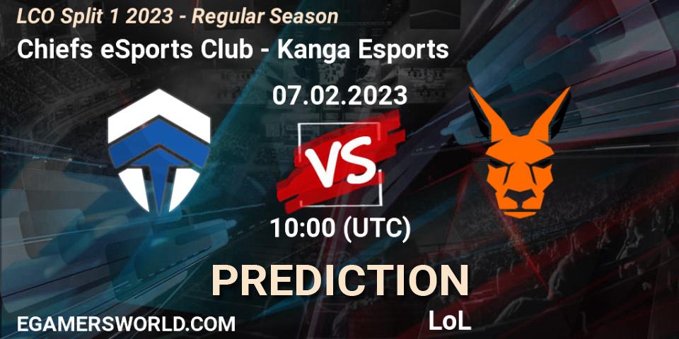 Chiefs eSports Club - Kanga Esports: прогноз. 07.02.23, LoL, LCO Split 1 2023 - Regular Season