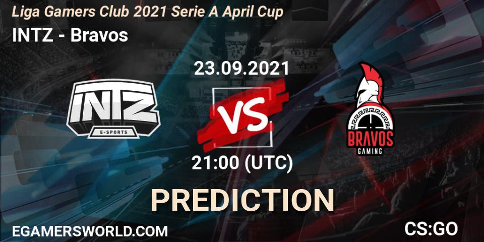 INTZ - Bravos: прогноз. 23.09.2021 at 21:00, Counter-Strike (CS2), Liga Gamers Club 2021 Serie A April Cup
