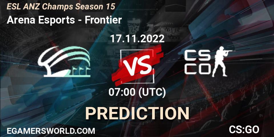 Arena Esports - Frontier: прогноз. 17.11.2022 at 07:00, Counter-Strike (CS2), ESL ANZ Champs Season 15