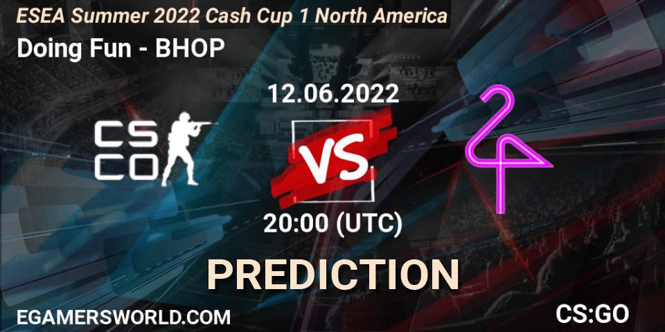 Doing Fun - BHOP: прогноз. 12.06.2022 at 20:00, Counter-Strike (CS2), ESEA Cash Cup: North America - Summer 2022 #1