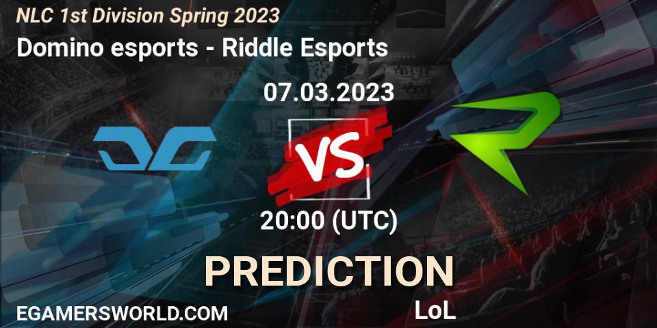 Domino esports - Riddle Esports: прогноз. 08.02.23, LoL, NLC 1st Division Spring 2023