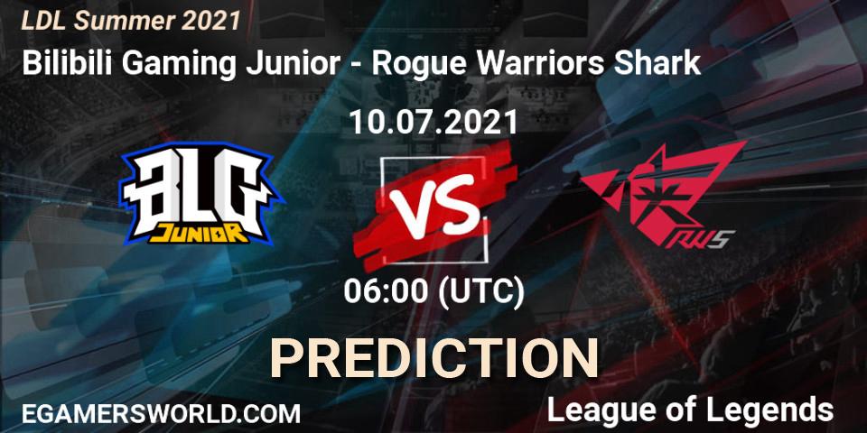 Bilibili Gaming Junior - Rogue Warriors Shark: прогноз. 10.07.21, LoL, LDL Summer 2021