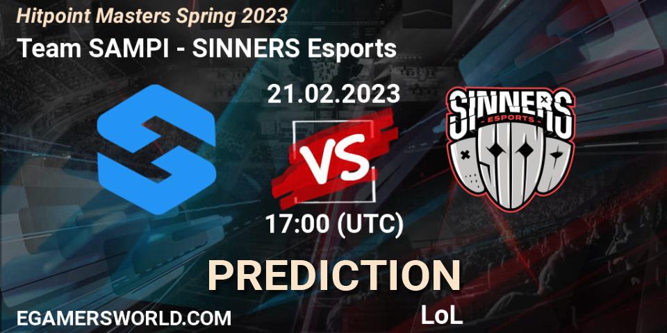 Team SAMPI - SINNERS Esports: прогноз. 21.02.2023 at 16:55, LoL, Hitpoint Masters Spring 2023