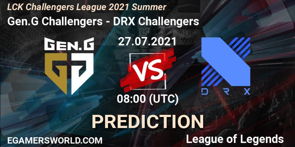 Gen.G Challengers - DRX Challengers: прогноз. 27.07.2021 at 08:00, LoL, LCK Challengers League 2021 Summer