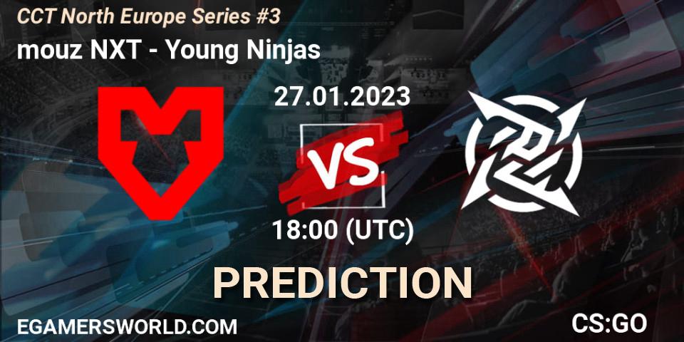 mouz NXT - Young Ninjas: прогноз. 27.01.2023 at 20:00, Counter-Strike (CS2), CCT North Europe Series #3