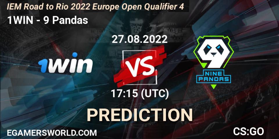 1WIN - 9 Pandas: прогноз. 27.08.2022 at 17:15, Counter-Strike (CS2), IEM Road to Rio 2022 Europe Open Qualifier 4