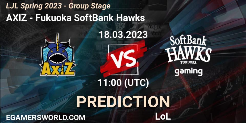 AXIZ - Fukuoka SoftBank Hawks: прогноз. 18.03.23, LoL, LJL Spring 2023 - Group Stage