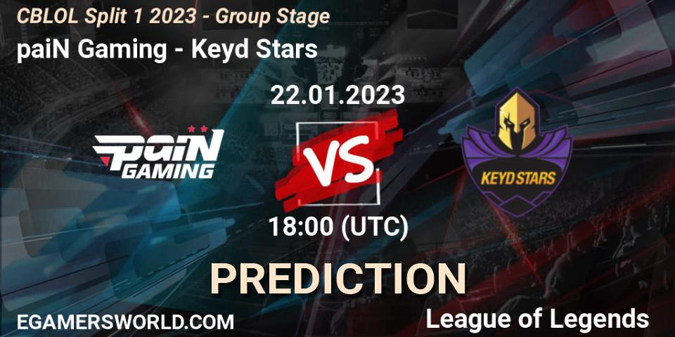 paiN Gaming - Keyd Stars: прогноз. 22.01.23, LoL, CBLOL Split 1 2023 - Group Stage