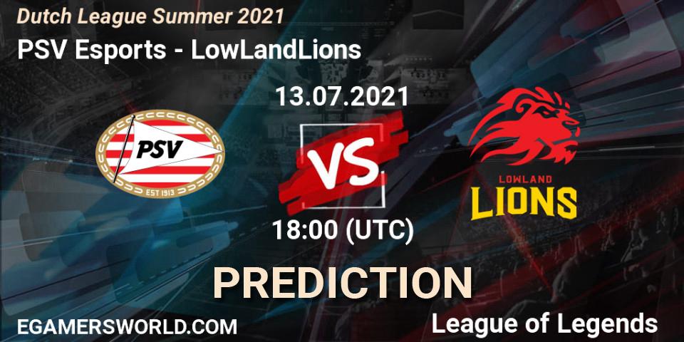PSV Esports - LowLandLions: прогноз. 15.06.2021 at 19:00, LoL, Dutch League Summer 2021