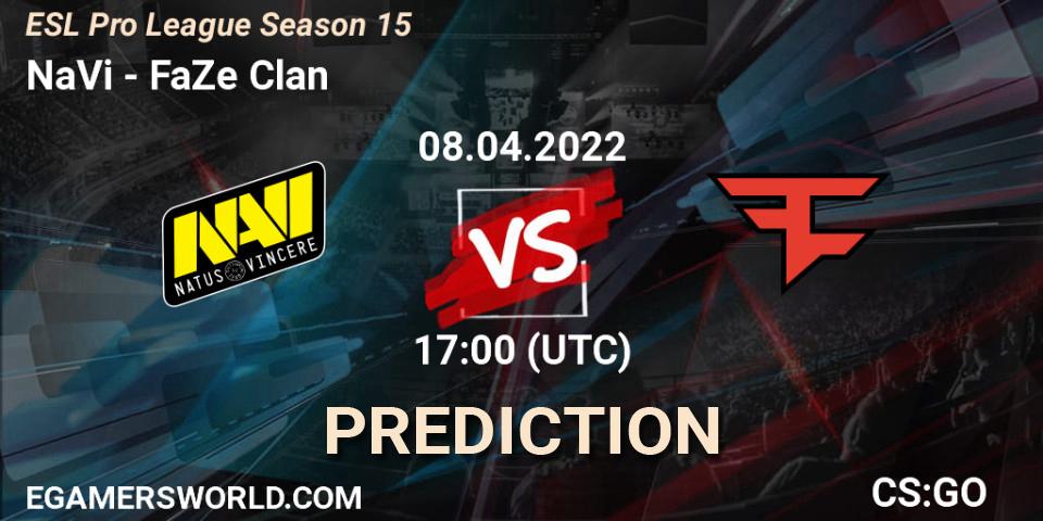 NaVi - FaZe Clan: прогноз. 08.04.2022 at 17:30, Counter-Strike (CS2), ESL Pro League Season 15