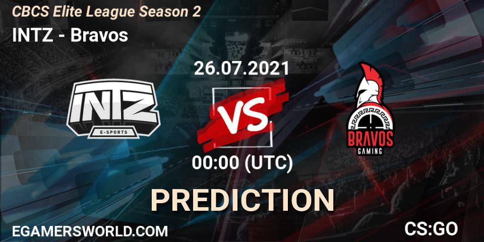 INTZ - Bravos: прогноз. 26.07.2021 at 01:10, Counter-Strike (CS2), CBCS Elite League Season 2